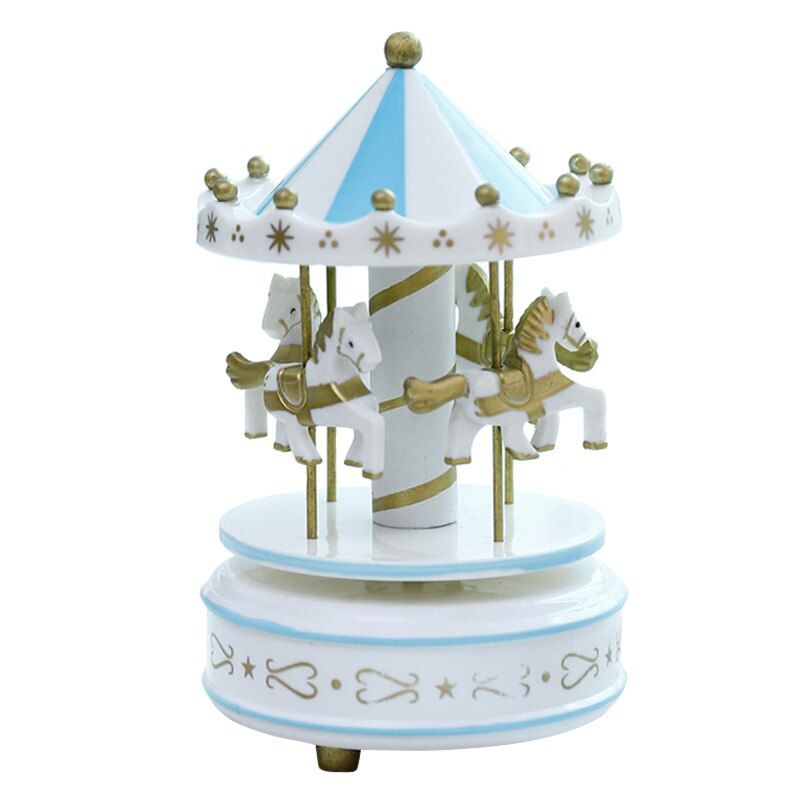 Romantic Carousel Horse Music Box Toy Artistic Wooden Carousel Music Boxes SMD66