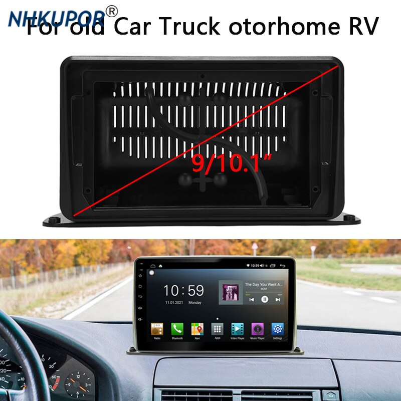9 "10.1" Double 2 Din Universele Auto Radio Stereo Fascia Voor Oude Auto Vrachtwagen Camper Dash Dashboard Frame panel Trim Kit Bezel