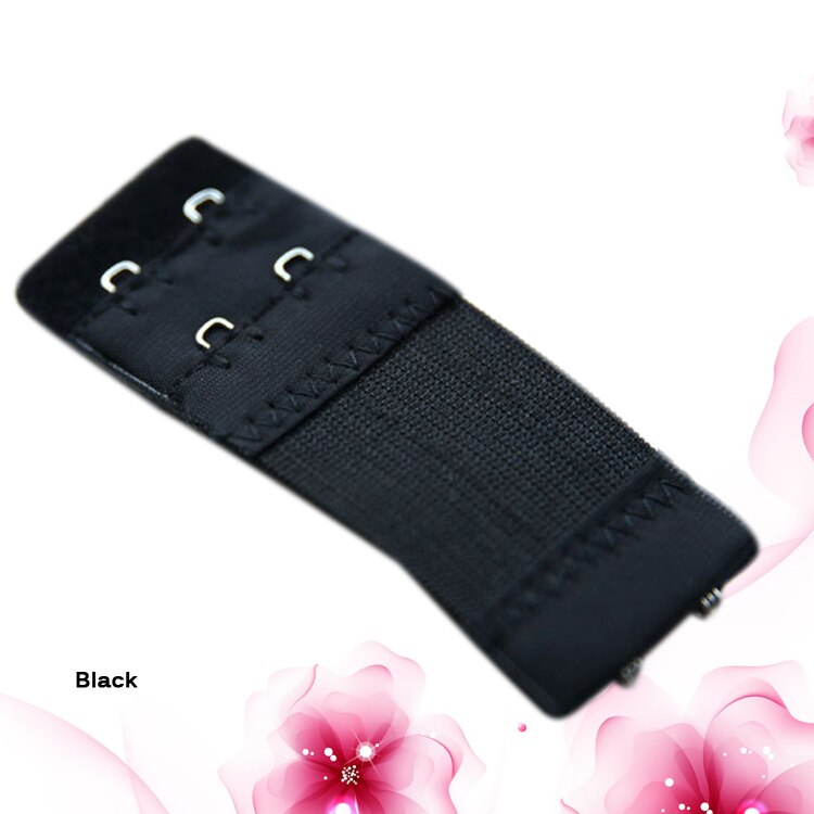 Plus Elastic Telescopic 2 Button Bra Lengthened Buckle Stainless Steel Buckle Adjust Bra: 0016BK