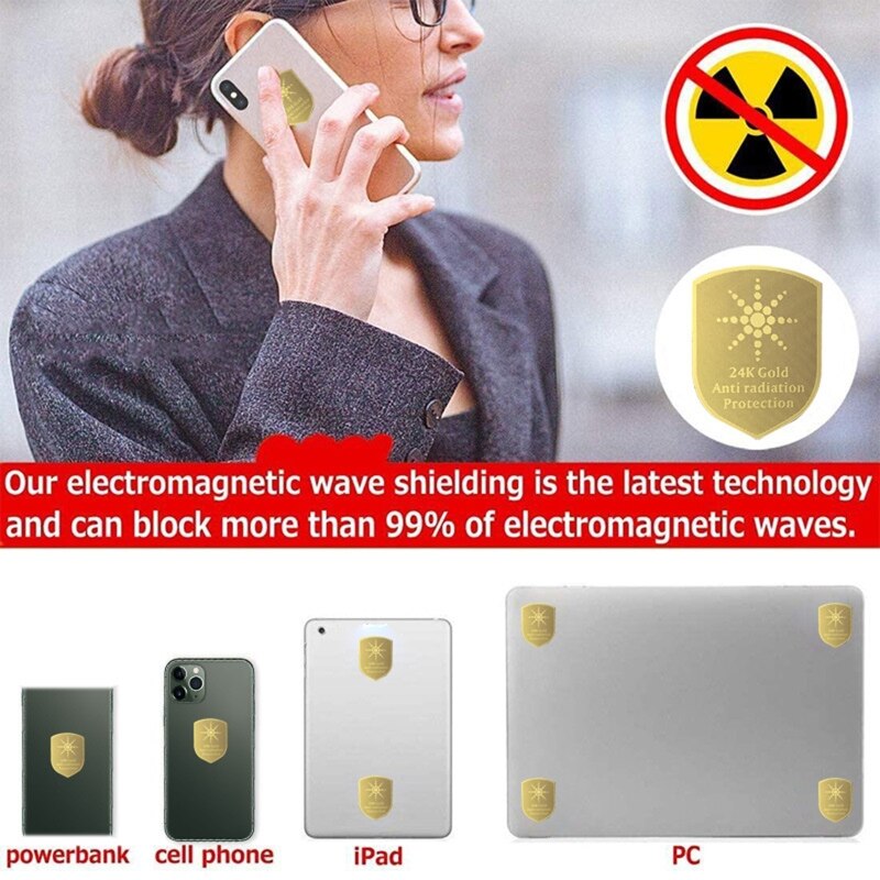 10pcs Anti Radiation Protector Shield EMF Protection Mobile Cell Phone Stickers EMR Blocker for Laptop