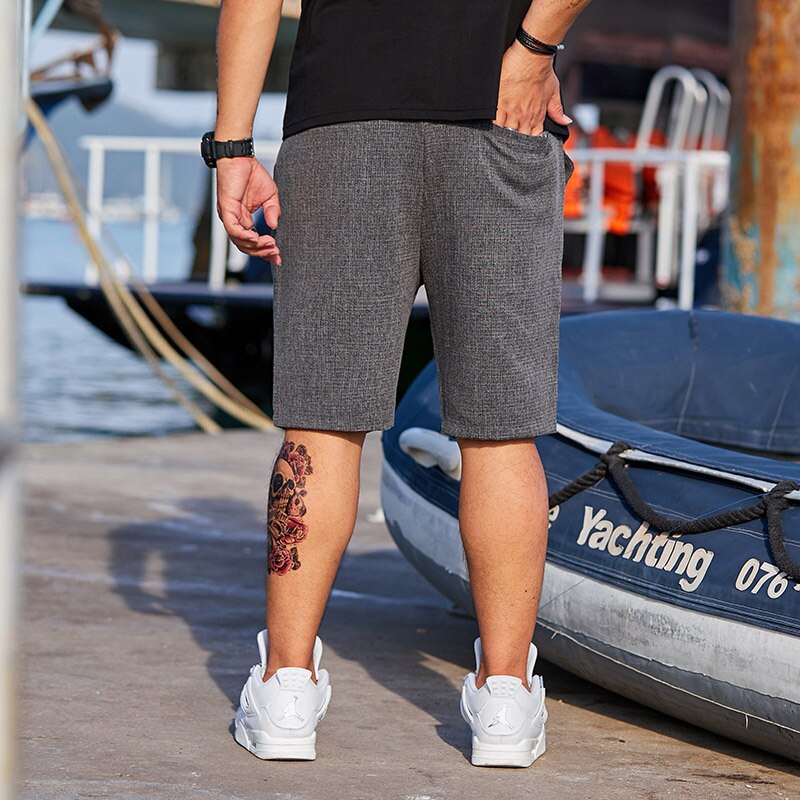 Gxxh sommer overdimensjonerte shorts menn løse pustende uformelt shorts løse posete stripete korte bukser mann stor størrelse 5xl 6xl