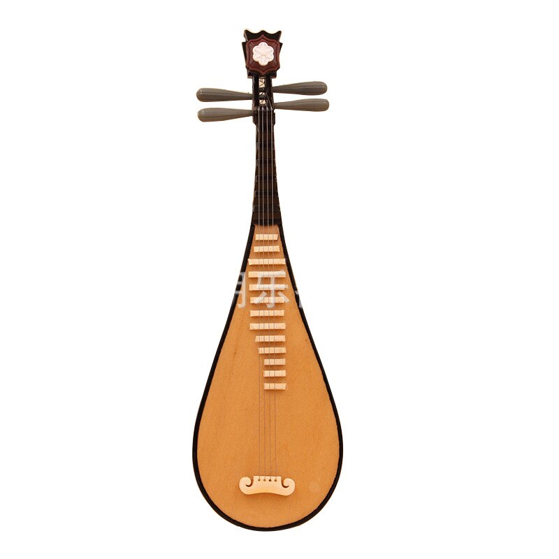 Mini Folk Music Erhu Medium Ruan Yueqin Sanxian Dulcimer Model Ornaments Guzheng Pipa Bamboo Flute Guqin