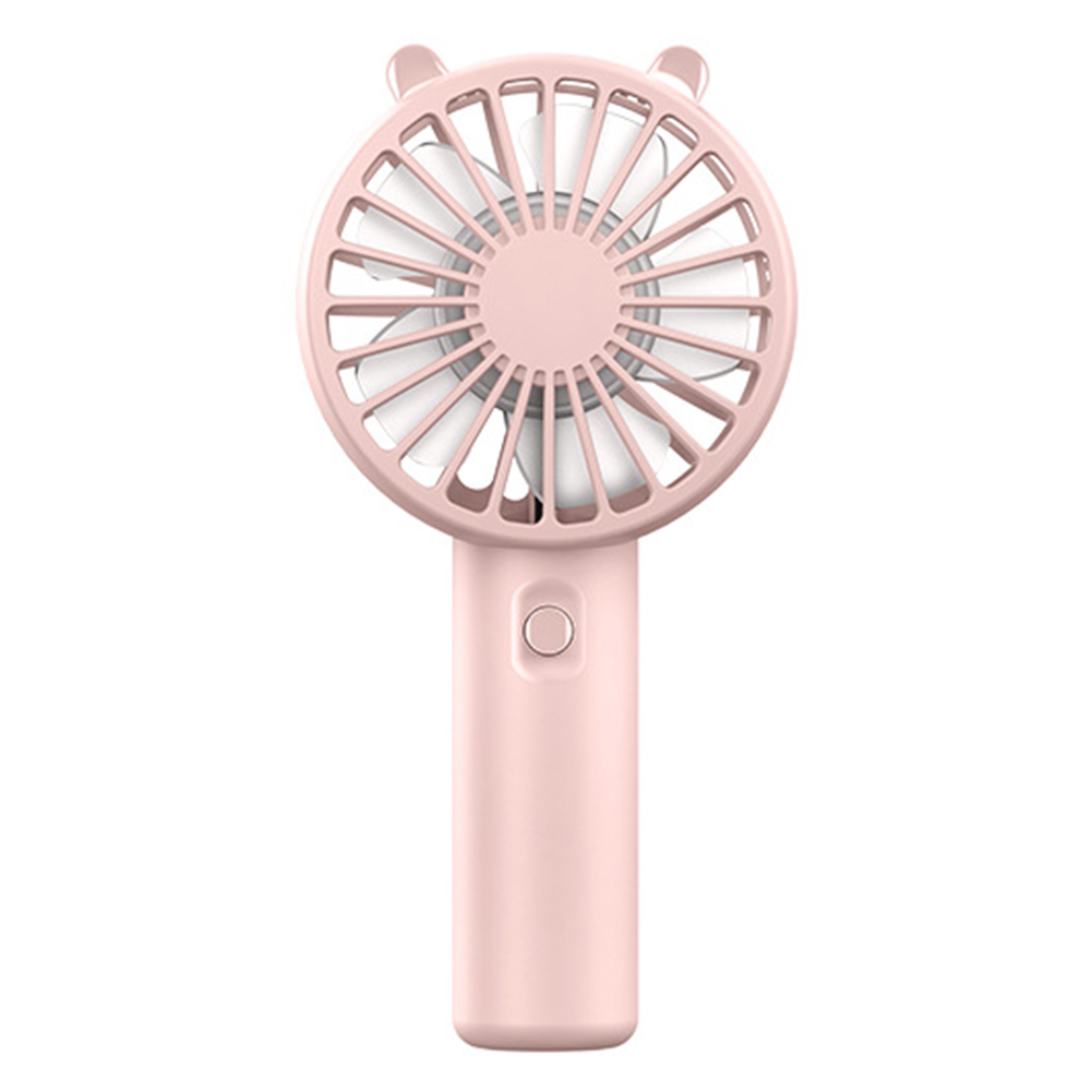 Portable Handheld Fan USB Rechargeable 300mAh Eyelash Mute Cooler Small Cooling Fan for Student Dormitory Office: Pink