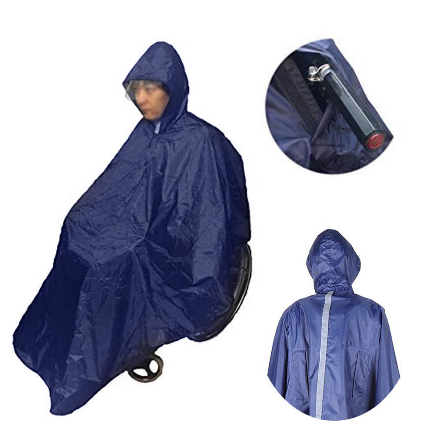 Reflekterande vattentät huva rullstol regnskydd regnjacka kläder för äldre funktionshindrade rullstolsförsörjning poncho regnkappa kappa