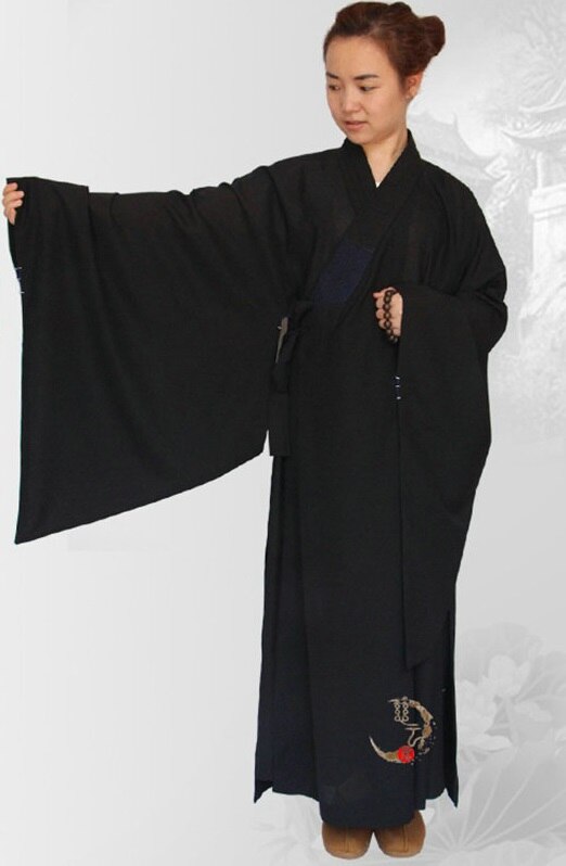 Buddhistiske munkeklæder tøj shaolin munketøj kvinder shaolin munke uniform kung fu robes  q271: 3 / S