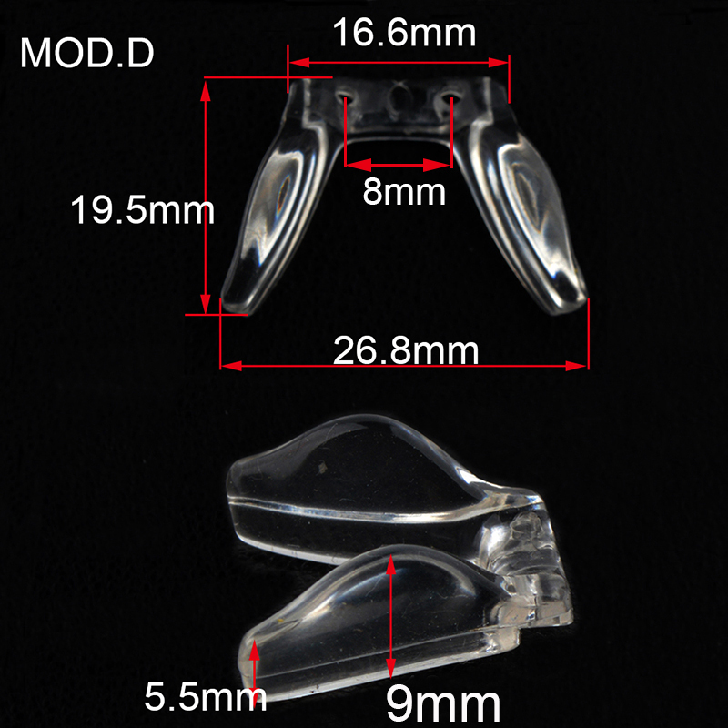 10pcs Bridge Conjoined PVC plastic Nose Pads eyeglasses eyewear nose pads 4models optipn: MOD.D