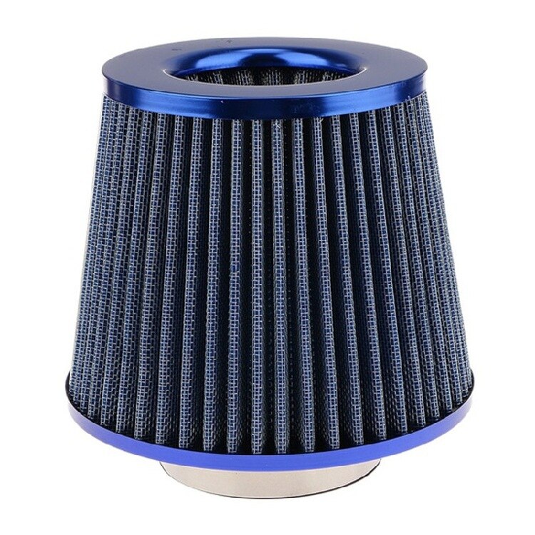 75mm Air Filter Mushroom Head Intake Induction Kit High Flow Intake Head Car Modification Air Intake Feed Filter: blue