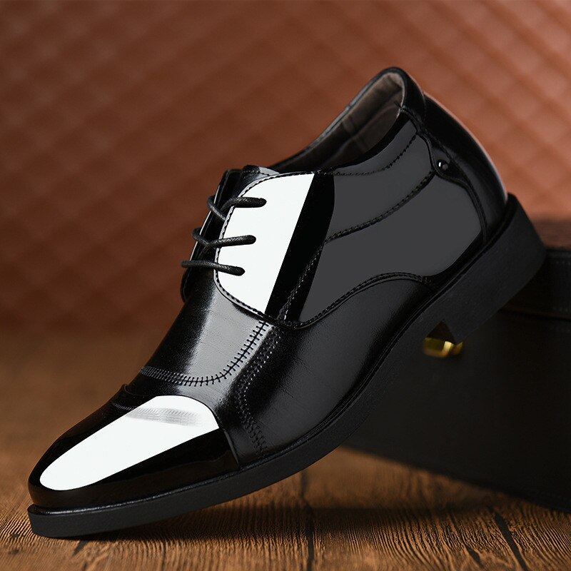 Mens Dress Shoes High Heels 6CM Formal Leather Shoes for Men Brand Italian Wedding Men Shoes Lace Up Zapato Oxford