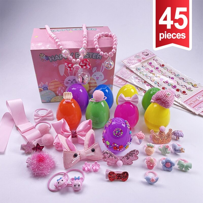 Caccia all&#39;uovo di pasqua Mini giocattolo di pasqua automatico uova pre-riempite Fine ABS forniture per feste cesto di pasqua ripieni vacanze di pasqua