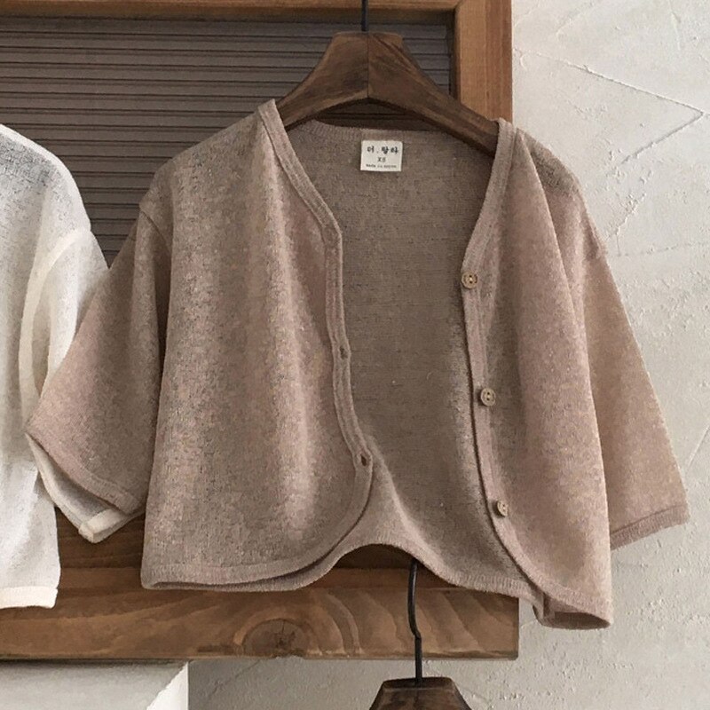 Cárdigan de algodón para bebé, abrigo Delgado suelto de Color sólido para niños, ropa antimosquitos, chaqueta Floral para bebé y niña, novedad de primavera y verano