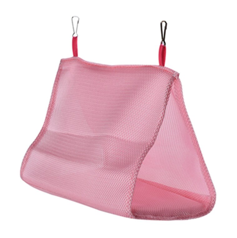 Soft Mesh Breathable Bird Parrot Solid Hammock Birds Hammocks Hanging Cage Pet Hut Nest House Bird Swing Toys Supplies Jaulas: Pink / M