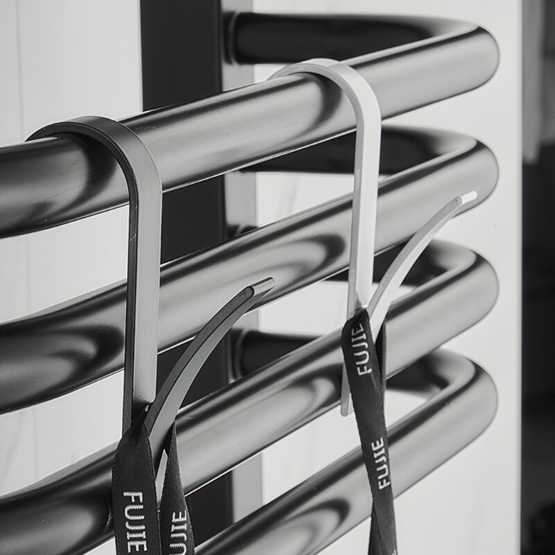 6 Pcs Ruimte Aluminium Douche Deur Haken Kast Haken Handdoek Hanger Sterke Kanteldeur Haken Voor Badkamer Keuken Nail-gratis