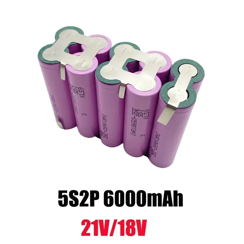 5S2P 3S1P 5S3P 4S1P 5S1P 6S1 6S2P18650 3,7 V 8,4 V 12,6 V 16,8 V 21V 18V 25,2 V batería de herramienta de taladro eléctrico: Gris