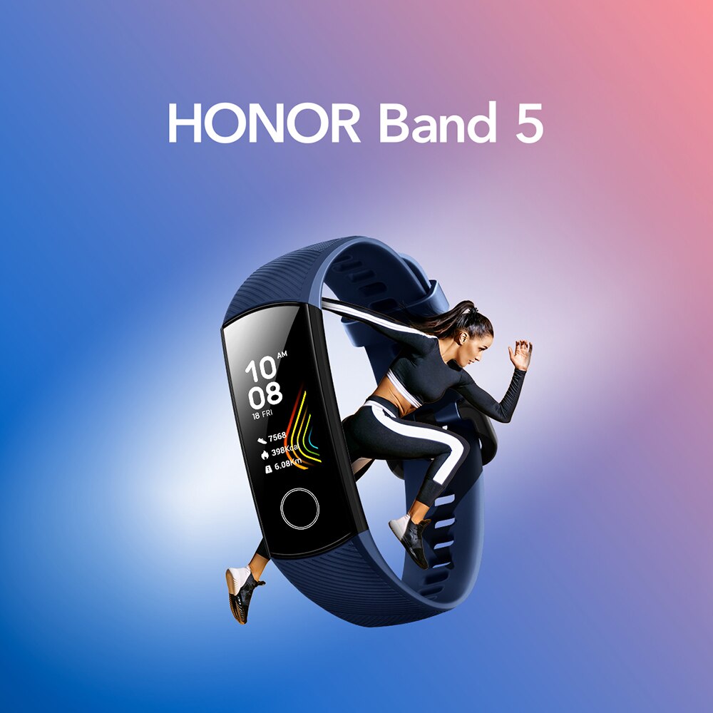 Originele Honor Band 5 Smart Polsband Mannen Vrouwen Oximeter Touch Screen Magic Kleur Hartslag Detecteren Slaap Dutje Honor Band 5