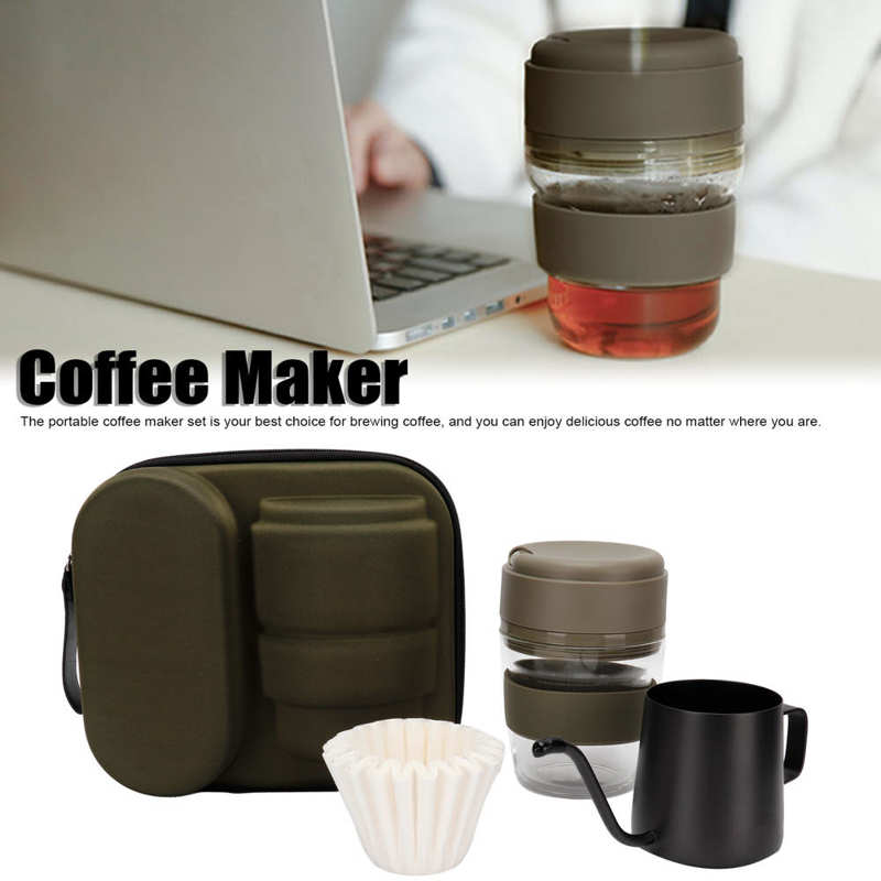 Hand Brewed Coffee Pot Set Travel Manual Coffe Maker with Cup for Brewing Coffee Manual Coffe Equipment