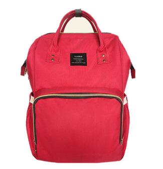 Land Update Mummie Moederschap Napyy Tas Grote Capaciteit Baby Tas Rugzak Desiger Verpleging Zak Voor Babyverzorging: red