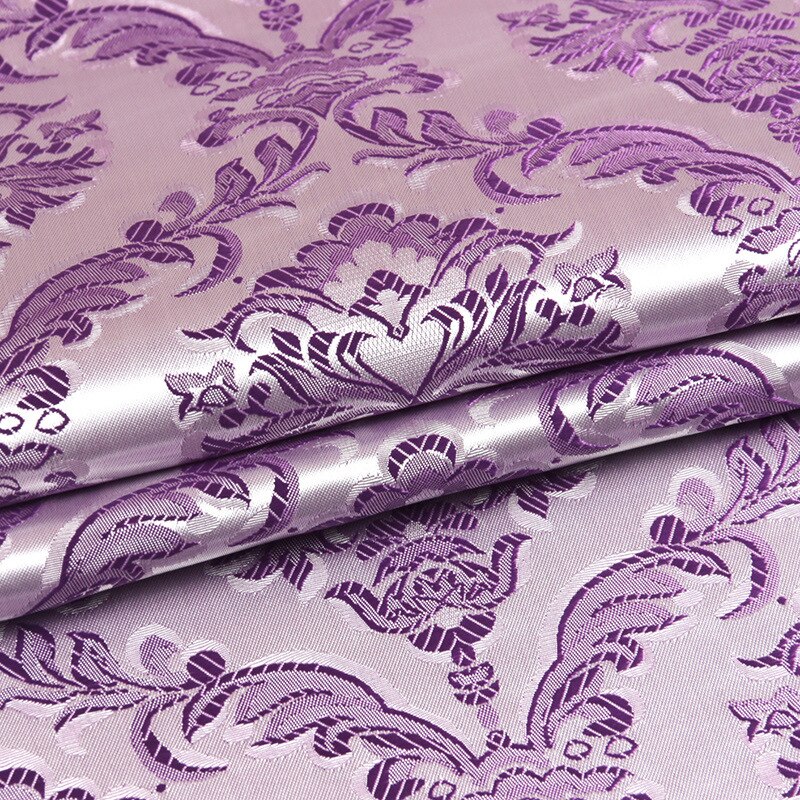 Jacquard Satin Fabric Floral Pattern 200D glossy 150cm*100cm for dress shoe Cosplay DIY bag Clothing