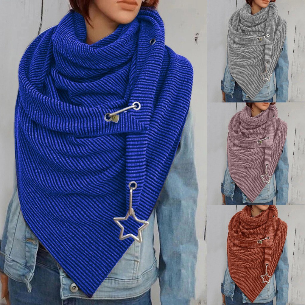 Gebreide Lente Winter Vrouwen Sjaal Vrouwen Effen Sjaal Mode Retro Vrouwelijke Multifunctionele Shawl Sjaal Lady Wrap Sjaal