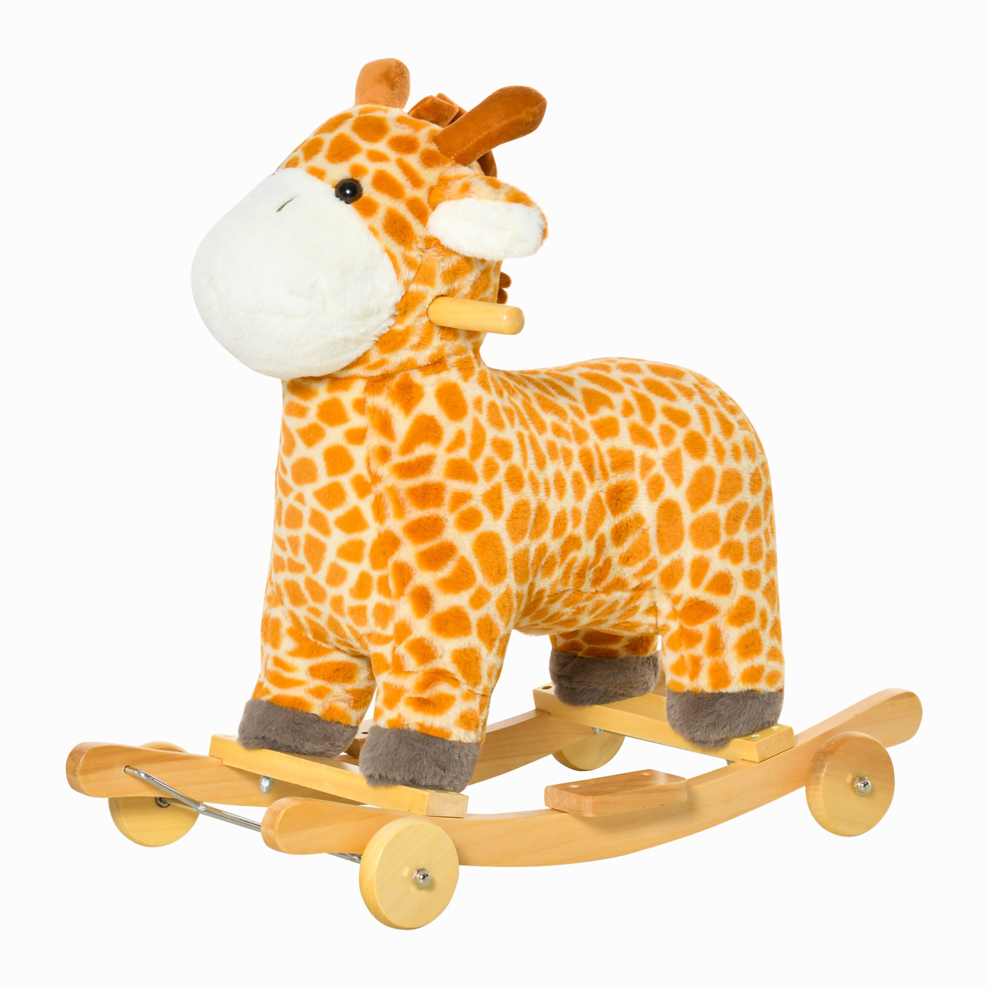 Balancín Infantil 2 En 1 HOMCOM De Unicornio – Con Sonido, Ruedas Y Asiento Acolchado, Para Niños De 3 A 8 Años (soporta Hasta 45 Kg)