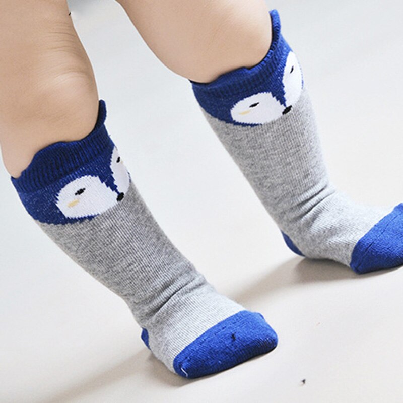 3 Paia/lotto Infantile Del Bambino Del Cotone Calzini Primavera Estate 3d Orecchie Volpe Sox Del Bambino Bebe Antiscivolo Calzini antiscivolo