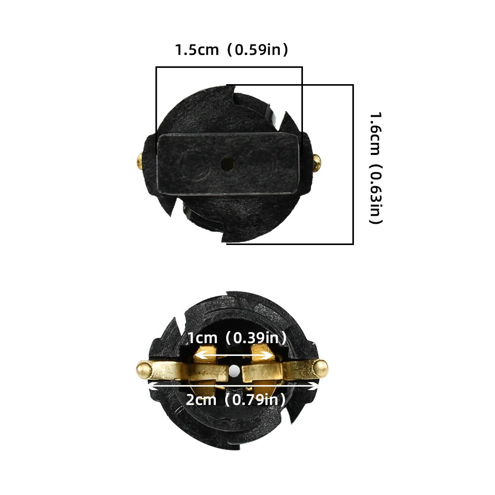 Yunpicar  t10 168 194 twist lock kile instrumentpanel instrumentbræt lyspærer base fatning til type miniature wedge base pærer 10 pak