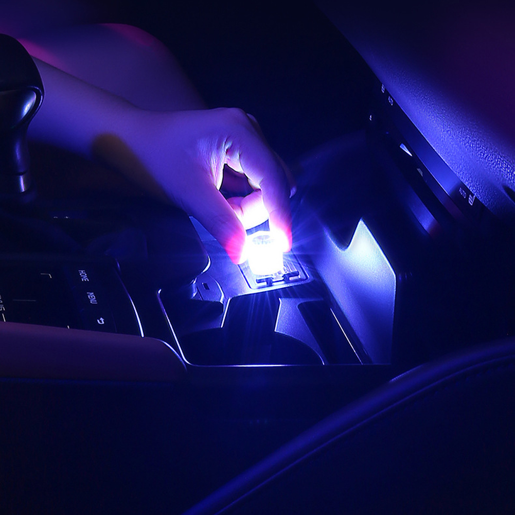 Luz de ambiente ambiental Interior de coche de 5V, luces LED, lámpara de lectura automática, decoraciones, lámpara de ambiente decorativa USB Plug and Play