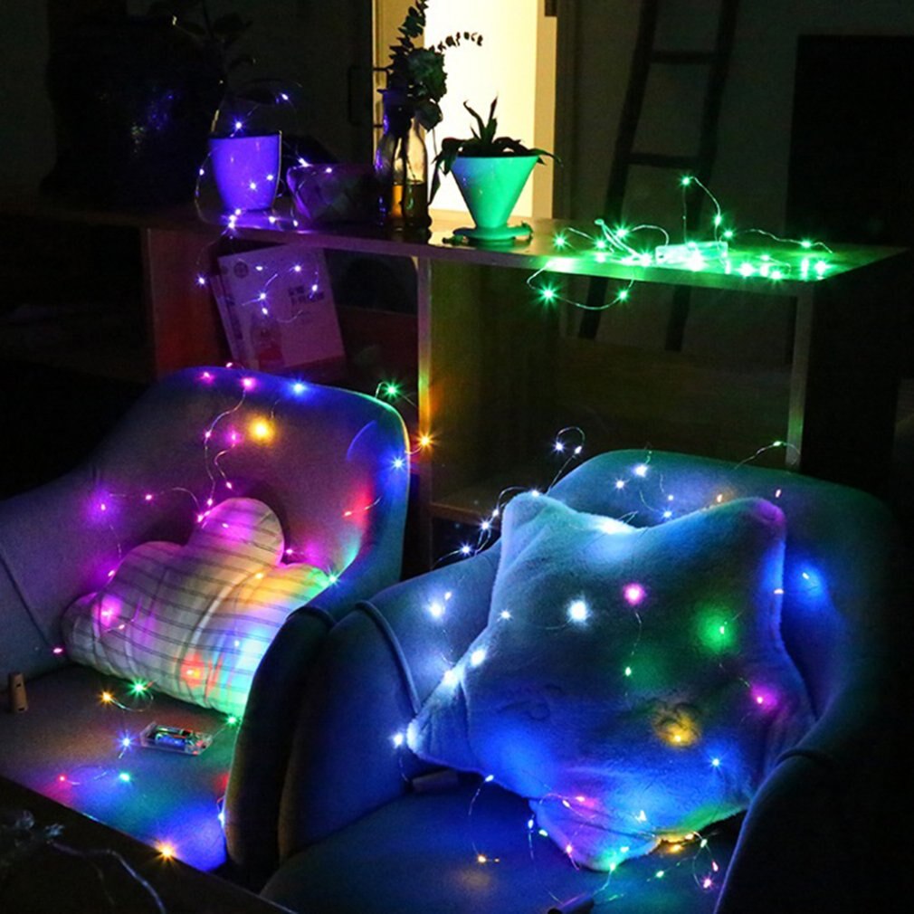 Led Waterproof Copper Wire String Light Lantern Night Light Christmas Room Decoration Lights Party Glowing Tools