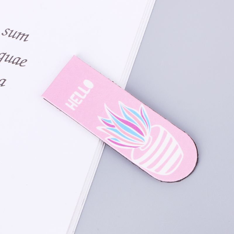 6pcs/set Fresh Cactus Magnetic Bookmarks Book Marker Page Clip Office Supplies