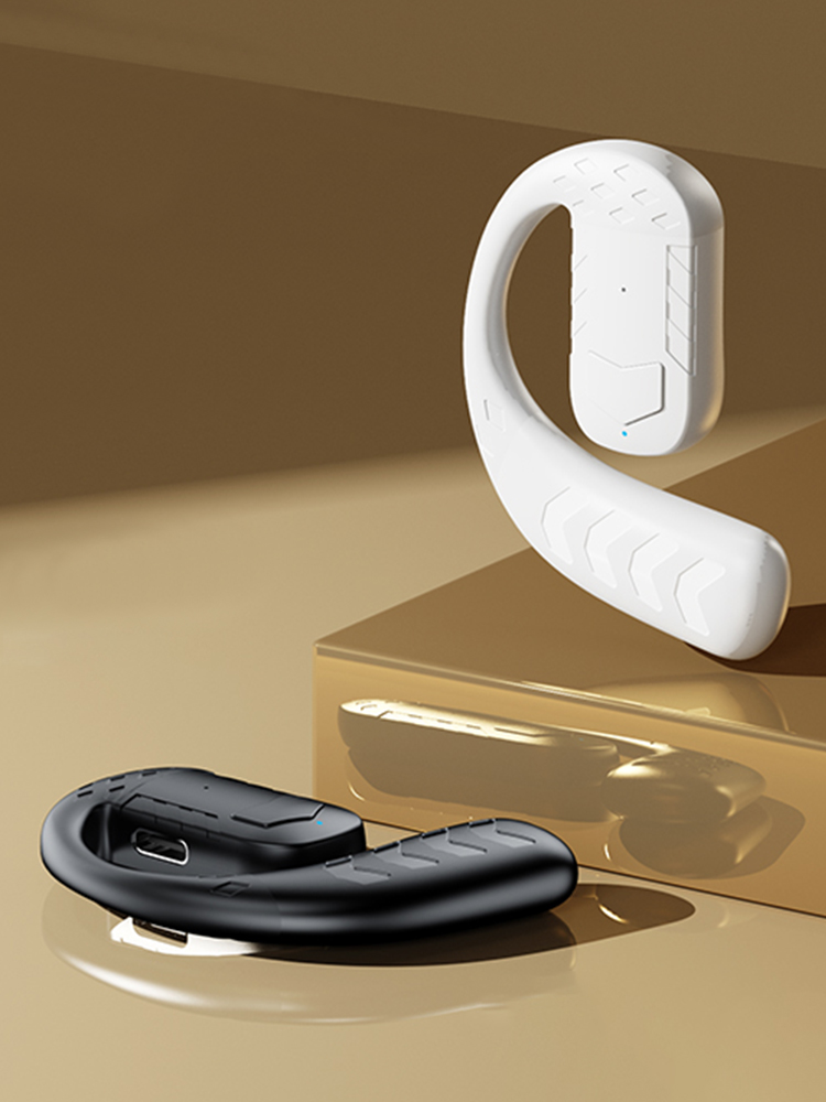 Drahtlose Kopfhörer Bluetooth-Kompatibel Ohrhörer Ohr Haken Sport Kopfhörer Noise Cancelling HiFi Stereo Ohrhörer für IPhone/Huawei