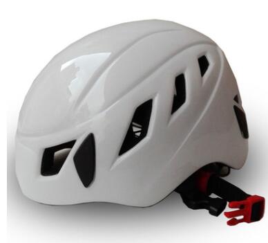 Kevyt kiipeilykypärä miehille naisille säädettävä kypärä iskunkestävä, ulkoturvallisuus pyöräilyluistelukypärän suoja: Valkoinen