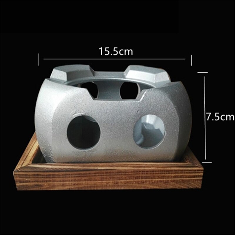 Small heating pot Alcohol stove suit pot Cooking pot Self service pot 9-inch thickened aluminum alloy Uncoated dry pot: 5