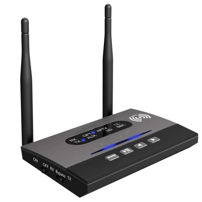 3In1 Bluetooth Adapter Transmitter / Receiver / Bypass Model Fiber Optic Bluetooth 5.0 for Speaker Sound Amplifier TV Computer: Default Title