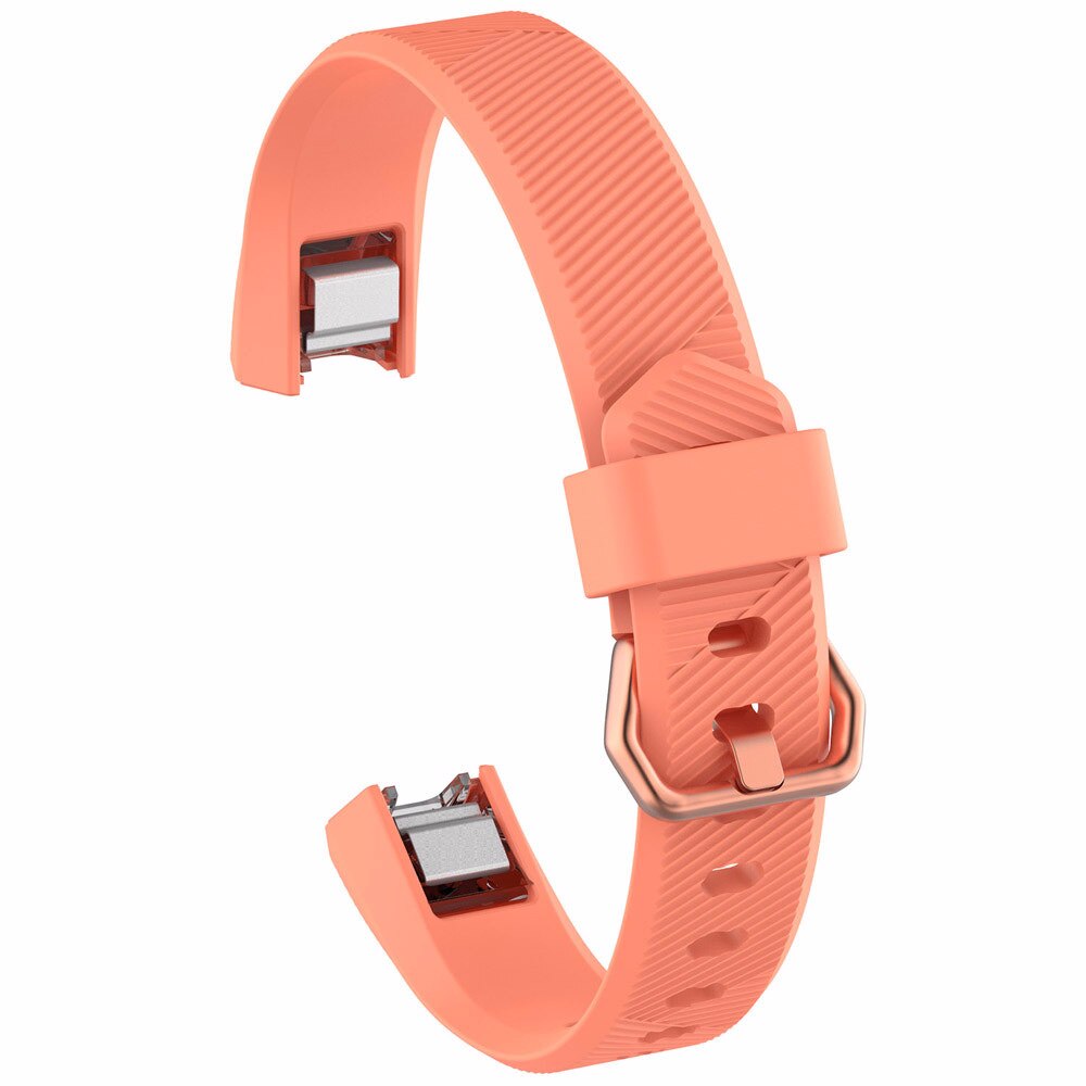 Silicone Band for Fitbit Alta HR Adjustable Soft Secure Wristband Strap Bracelet Watch Replacement Accessories: Orange L