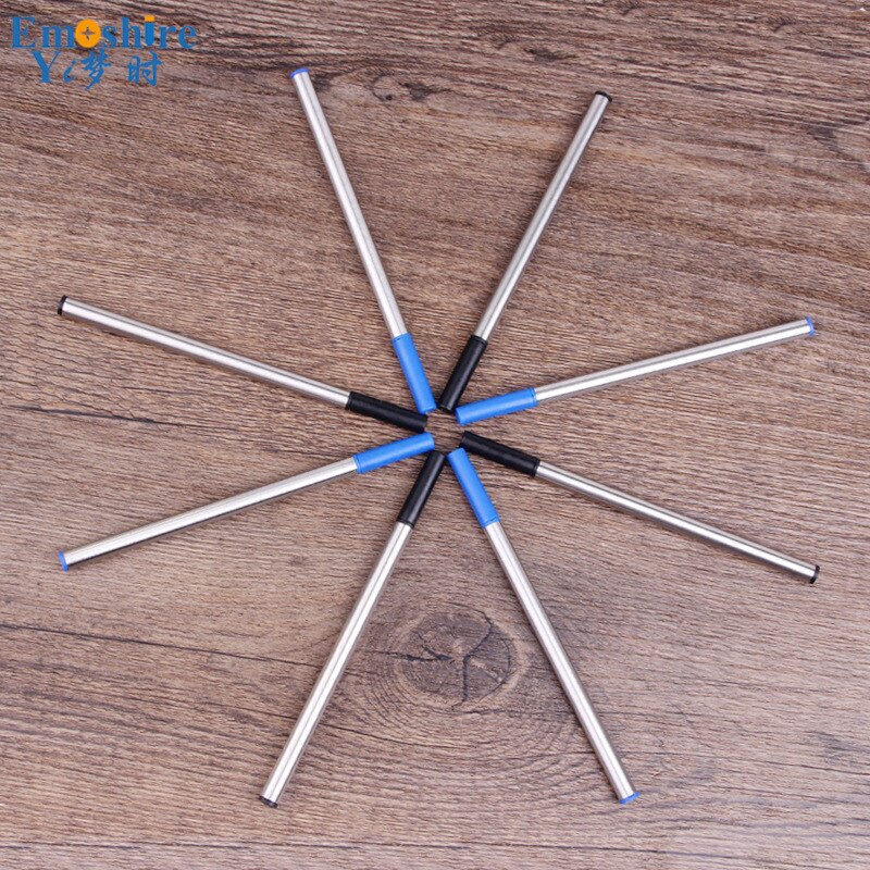 10 Pieces/lot Roller Pen Refill Roller Ball Pen Refill For School Office Supplies Blue Ink Black Ink Refill P007
