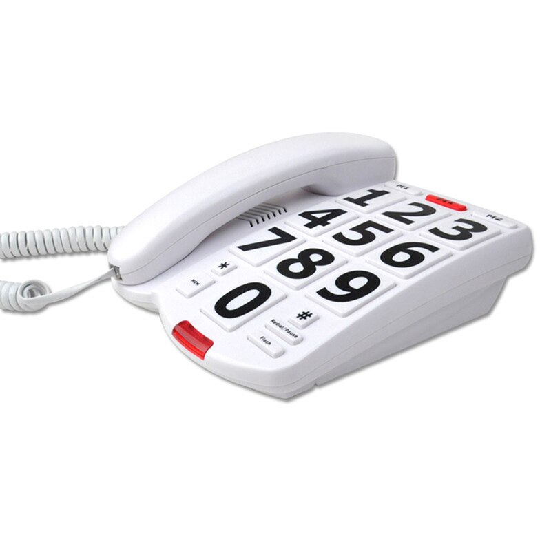 Amplified Vaste Telefoon Snoer Desk Telefoon Met Grote Knoppen, Luide Bel, Speed Dial Geheugen, voor Slechthorenden Senioren