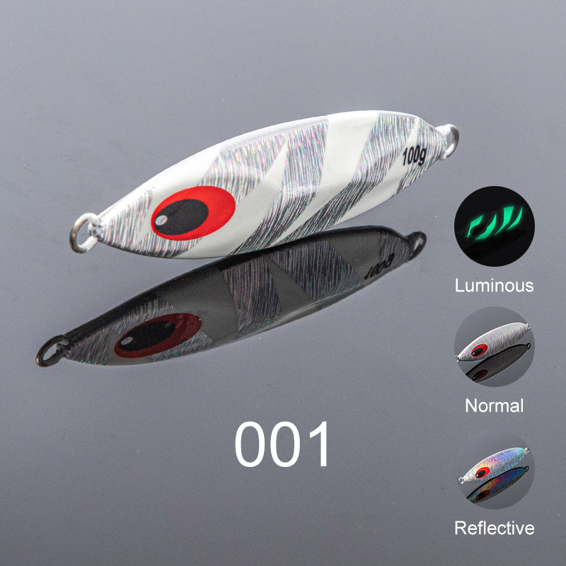 Noeby Metal Jig Lure 40g Spoon Shore Casting Slow Pitch Jigging Swing Super Hard Artificial Bait for Saltwater Fishing Lure: Black & White Lable
