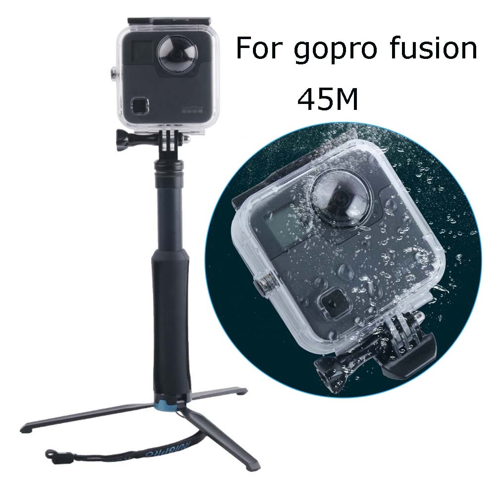 45M GO PRO Onderwater Waterproof Case voor GoPro Fusion Camera Duiken Behuizing Mount voor GoPro Fusion Accessoires
