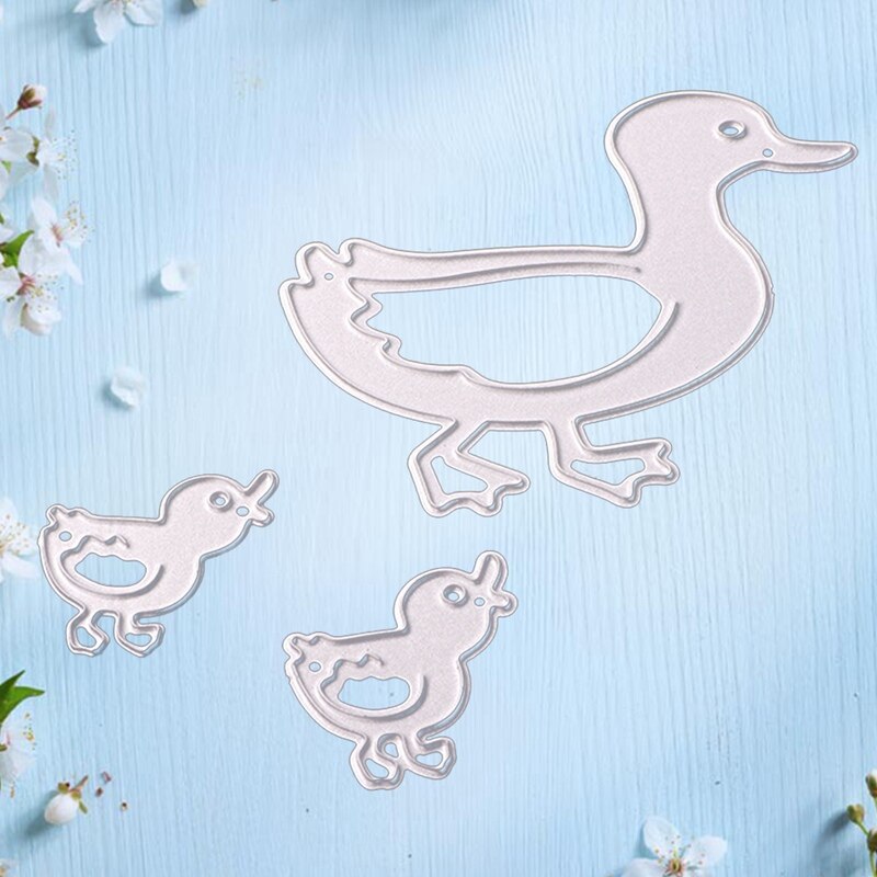 3 pièces/ensemble! Amour canard famille coupe meurt pochoir bricolage Scrapbooking Album carte gaufrage artisanat nouveauté découpe meurt cadre