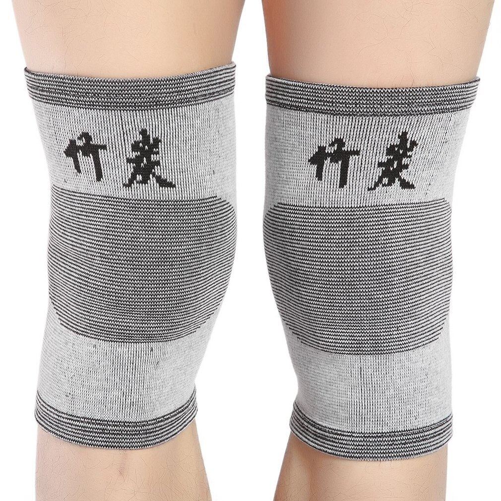 Hoge Elastische Comfortabele Knie Warm Brace Been Artritis Injury Gym Mouw Knie Pad Bamboe Houtskool Gebreide Kneepad