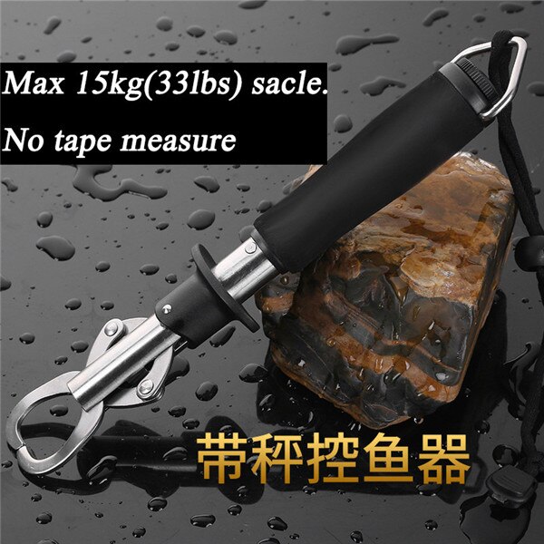 Stainless Steel Fish Grip Weight Scale Tape Measure Fishing Pliers Lip Grabber Holder rod pod carp fishing: B