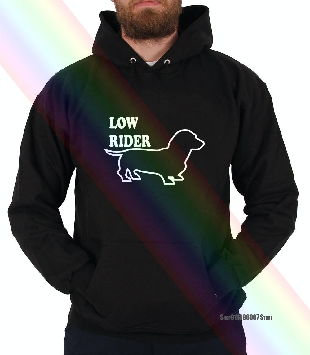 Low Rider Teckel Weiner Hond Grappig Hoodie Sweatshirts: S