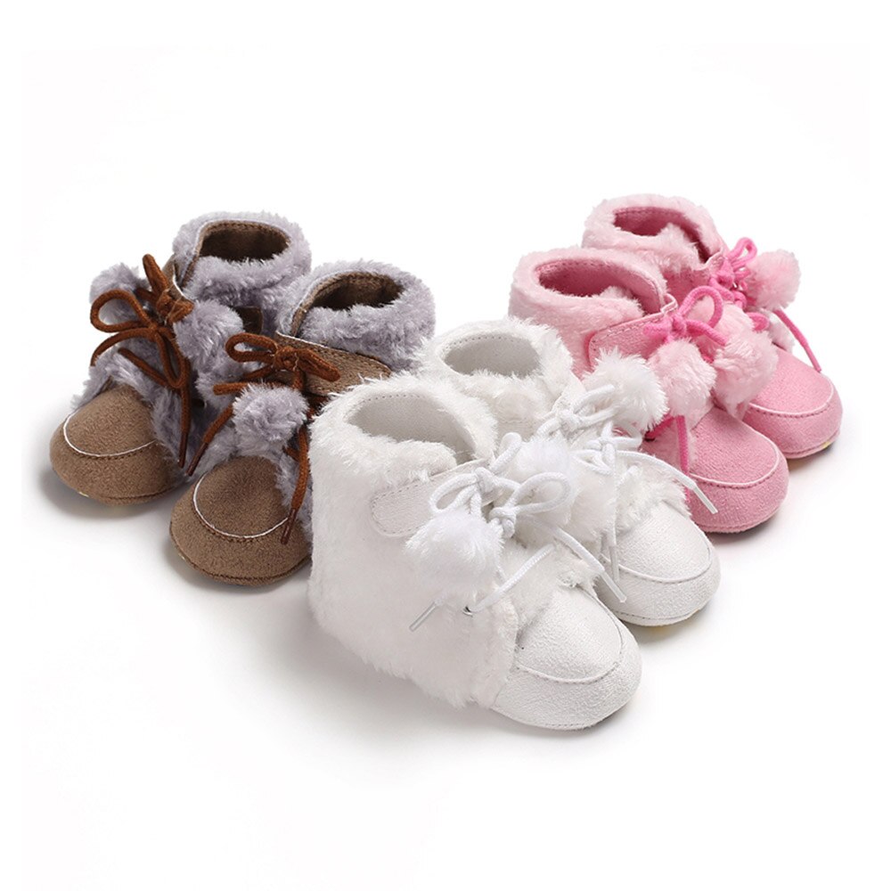 Nuovo Appena nato Del bambino Delle Ragazze Dei Ragazzi Molli Suola Scarpe Inverno Caldo Stivali anti-scontrino Scarpe Da Ginnastica 0-12M Stivali