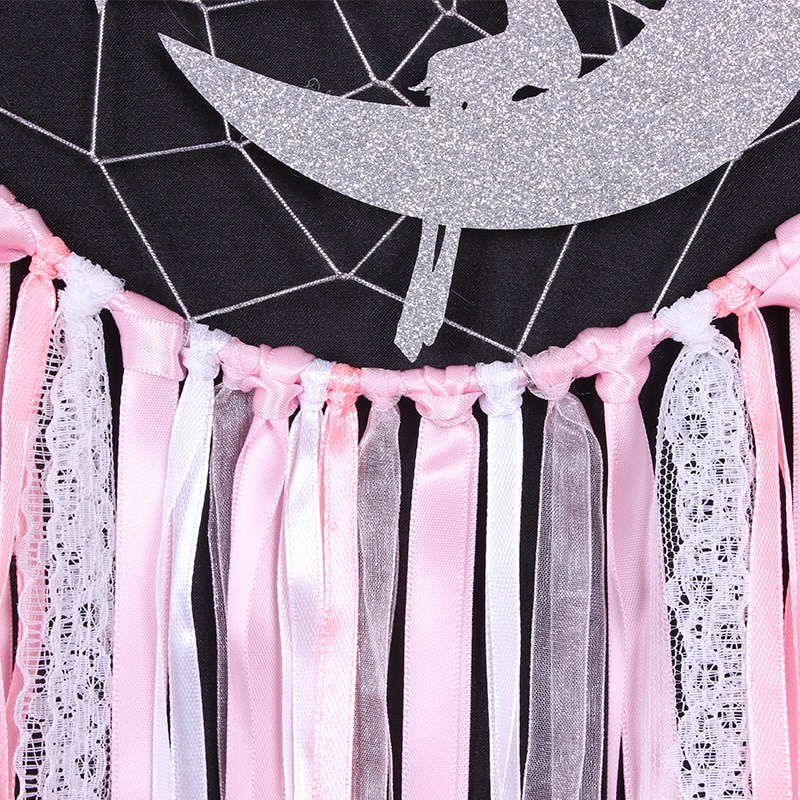 Lyserød drømmefanger måne engel dekoration udendørs værelse indretning baby dreng planteskole indretning til piger til børn nordisk stil soveværelse