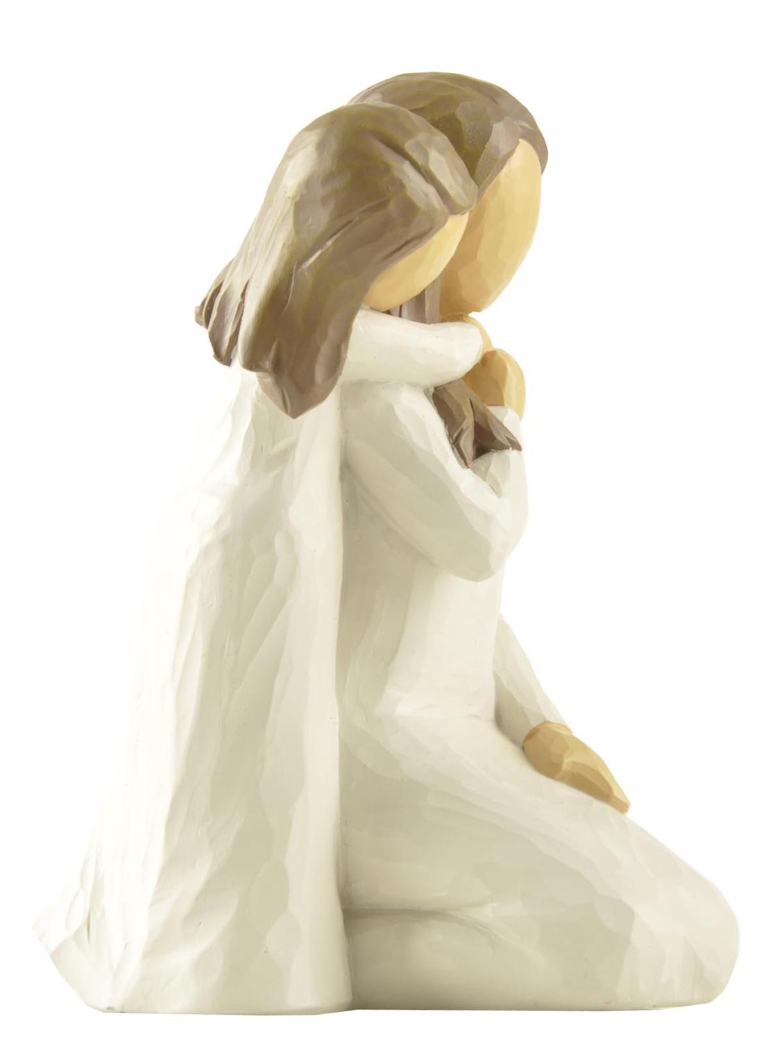 Resin Craft 13 cm 5" Daughter Hug Mom Statues and Figurines Sculpture Woman Cream Home Decor Best For Mon and Daughter