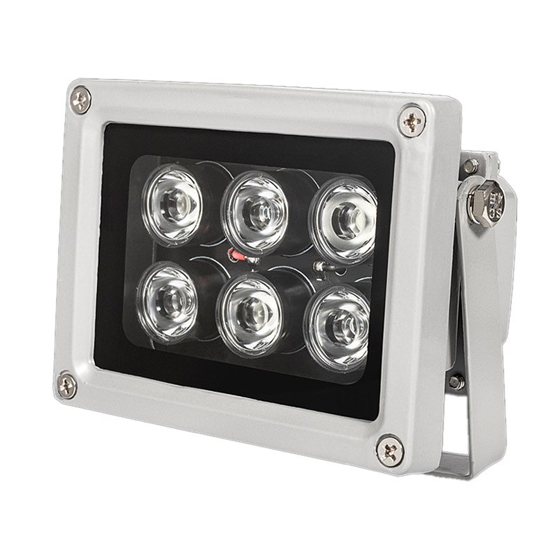 Lumière LED pour caméra de vidéosurveillance, distance IR 60m, 6 pièces, illuminateurs infrarouges, étanche, Vision nocturne, lumière de remplissage pour caméra CCTV