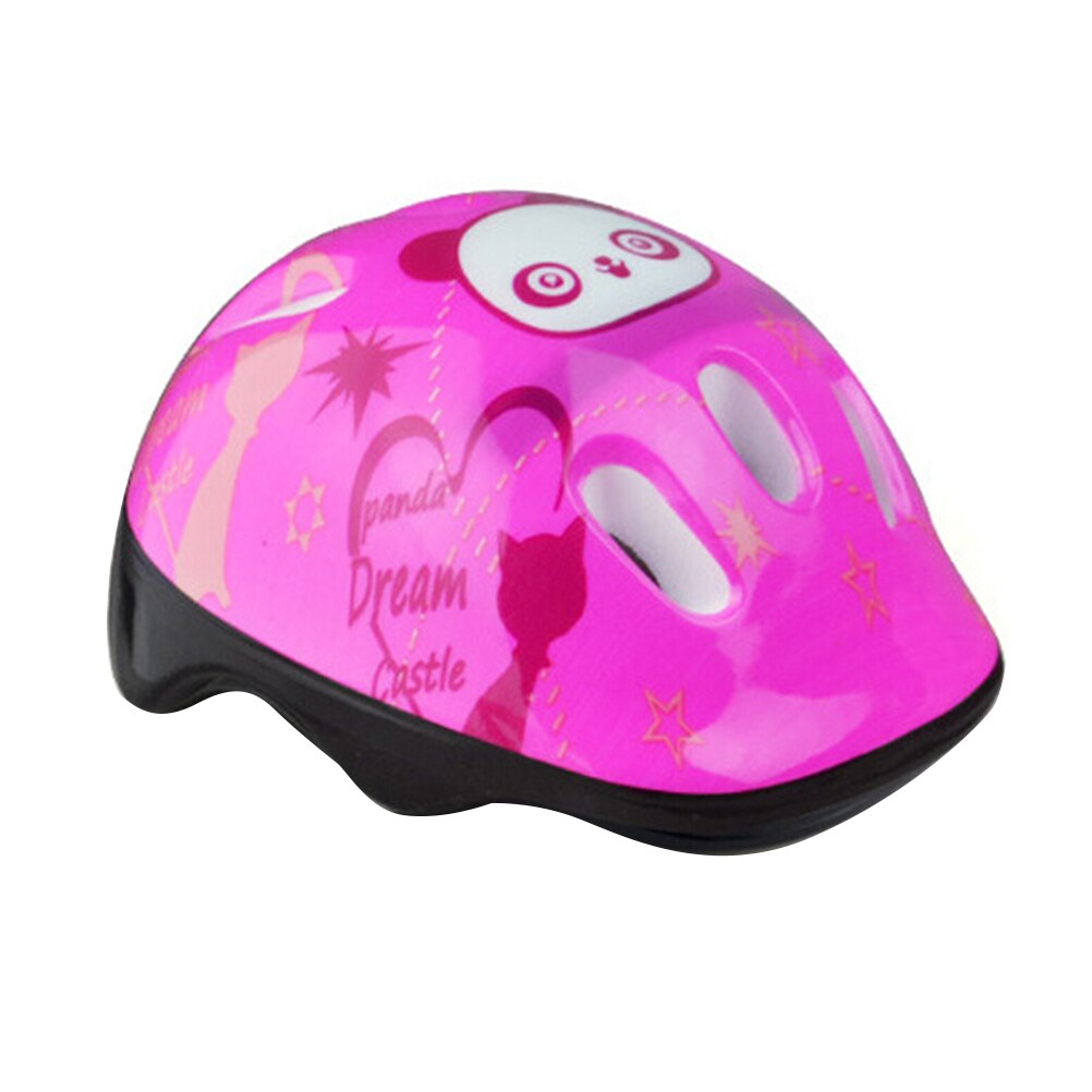 1 pièces 3 couleurs enfants sport Panda modèle casques de tête patinage Skate Board filles garçons équipement de protection casque de sécurité pour enfants: Rose