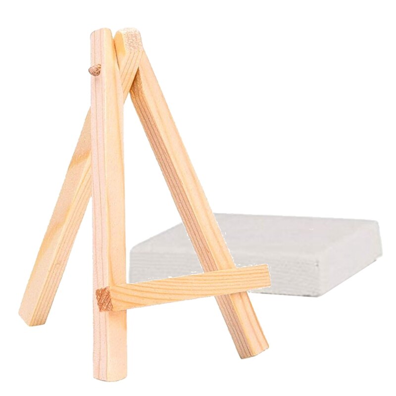 24Set Artists 5 Inch Mini Easel +3 Inch X3 Inch Mini Canvas Set Painting Craft DIY Drawing Small Table Easel