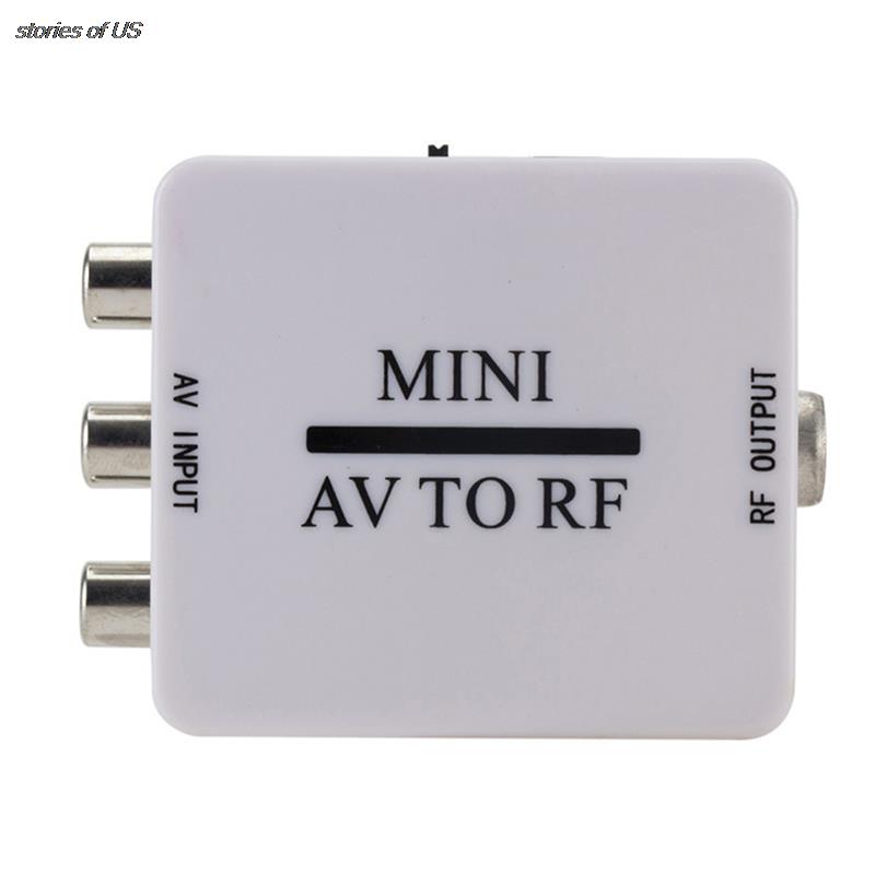 RCA/Composite A/V To RF/Coax/Coaxial Converter RF Modulator AV 2 COAX Adapter