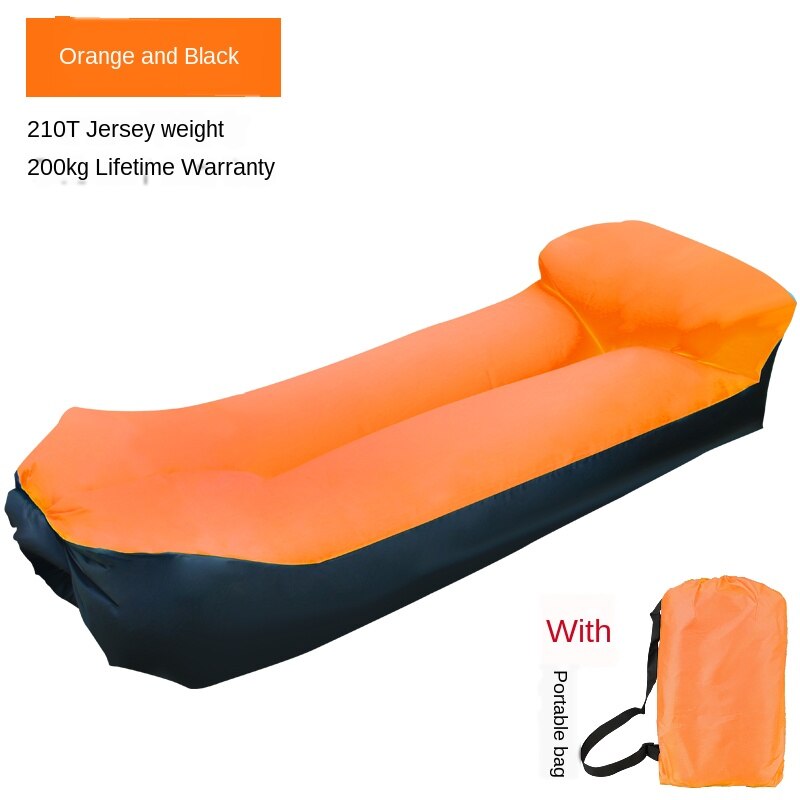 Doven udendørs oppustelig sofa online berømthed oppustelig seng park luftpude madras min frokostpause luftseng: Orange