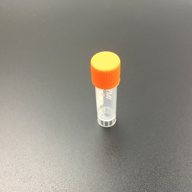 100 stk gradering 1.8ml centrifugerør 2ml volumen plastflasker med skruehætte gennemsigtig beholder kan lovgive hætteglas